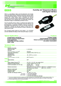 Thumbnail of document Data Sheet - EE03 OEM Humidity/Temperature Module